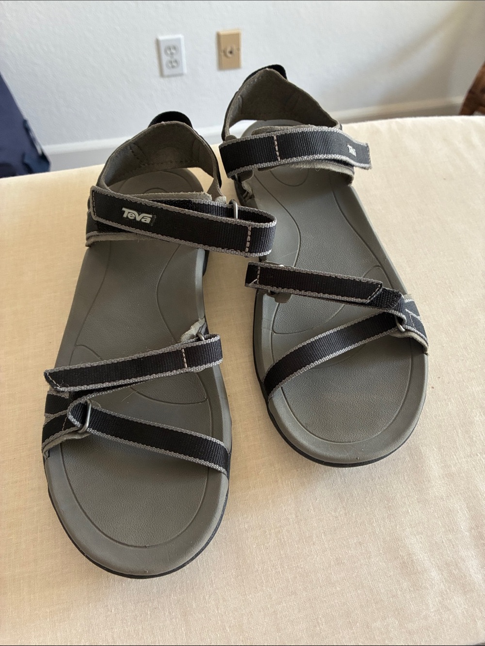 Teva Black and Gray Outdoor Sport Sandals